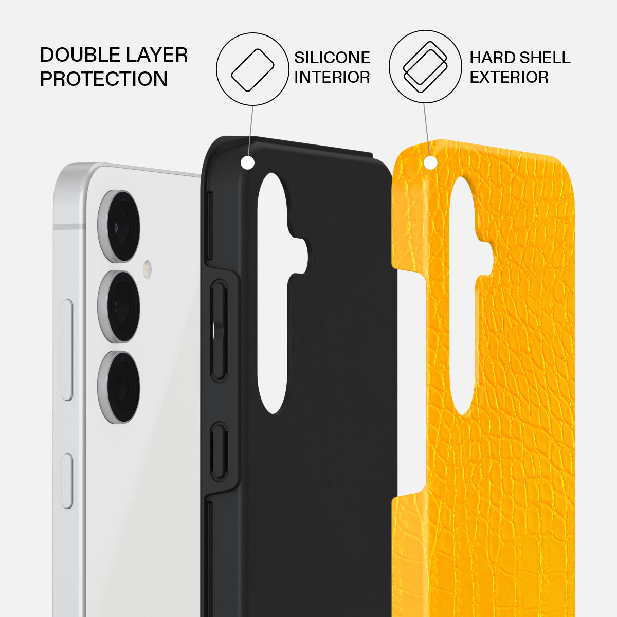 Canary Yellow - Snake Skin Samsung Galaxy S25 FE Case